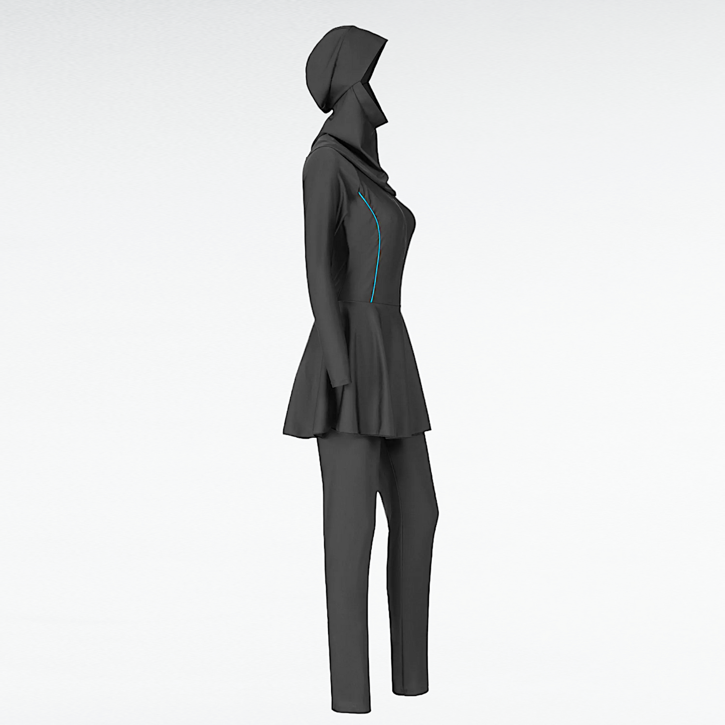 Women's Muslim 2PC Burkini Swimsuit