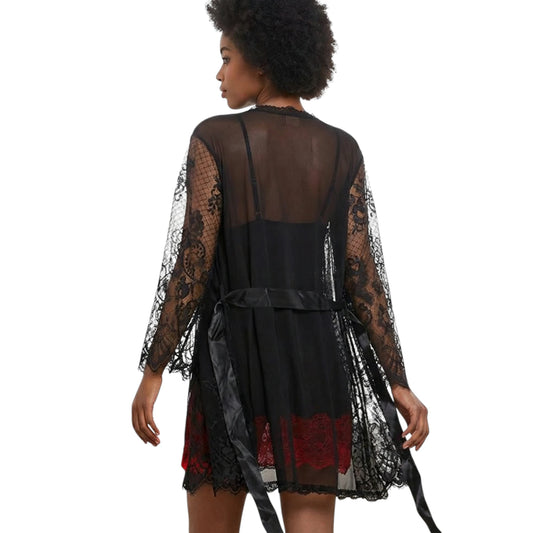 Midnight Muse Lace Babydoll Set