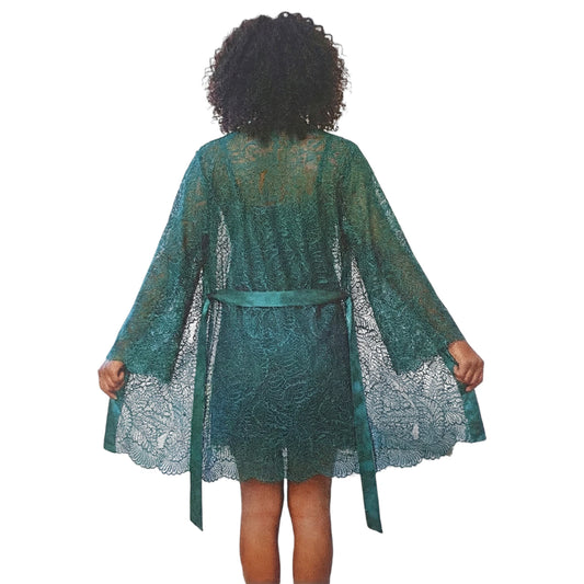 Allure Chemise, Robe, & G-String Set