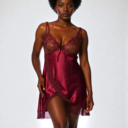 Ethereal Lace Luxe 2PC Gown Set