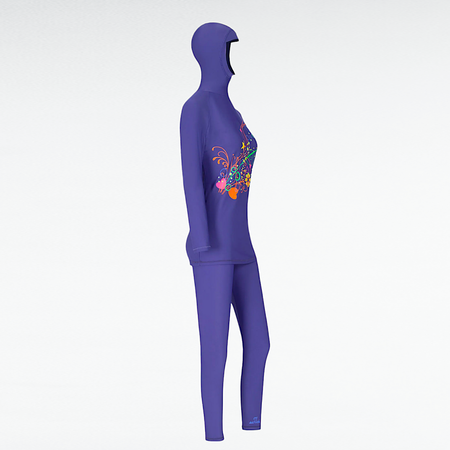 Women's Muslim 2PC Burkini Swimsuit