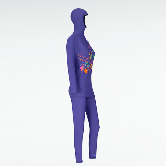 Women's Muslim 2PC Burkini Swimsuit