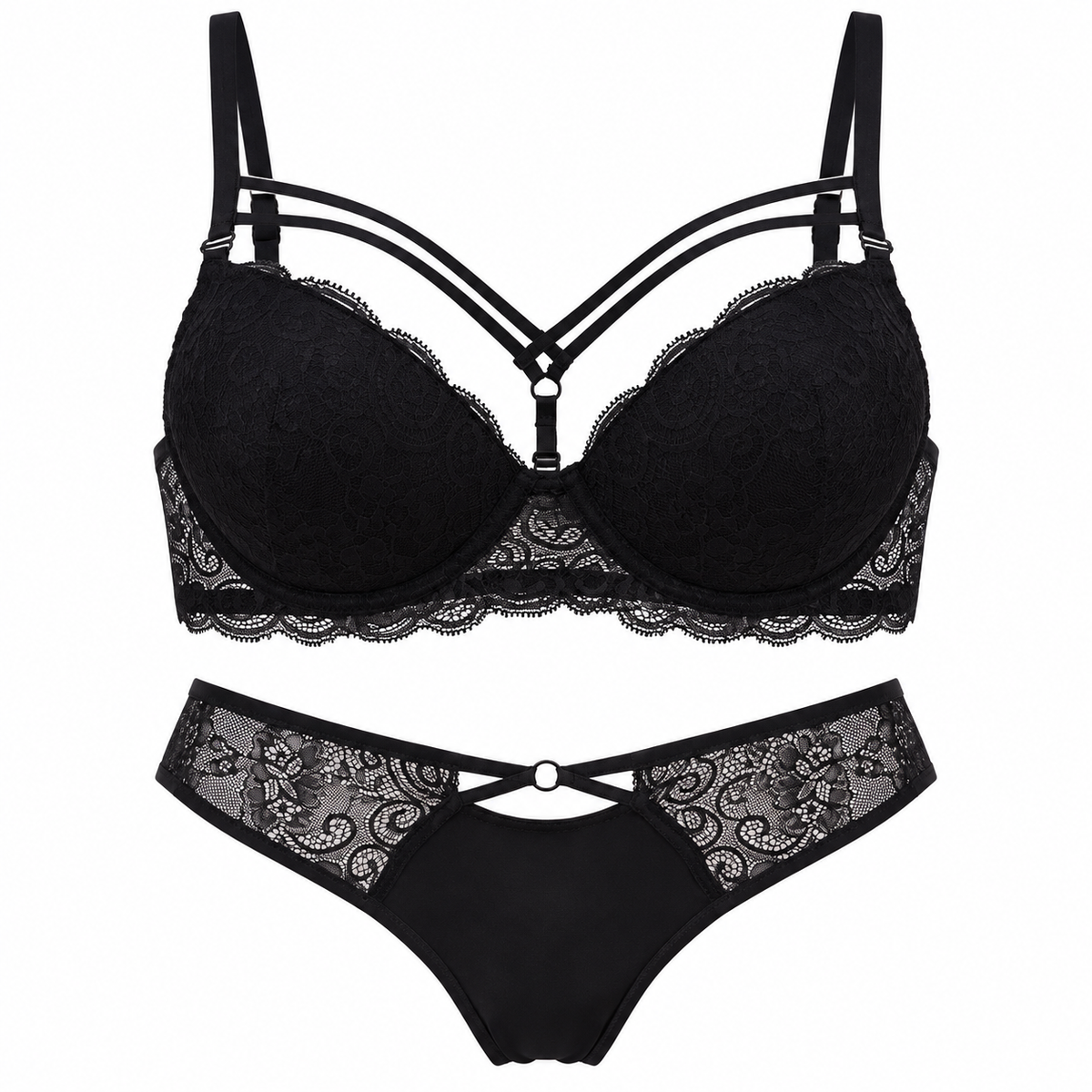 Hariri Lace Srappy Bra Set