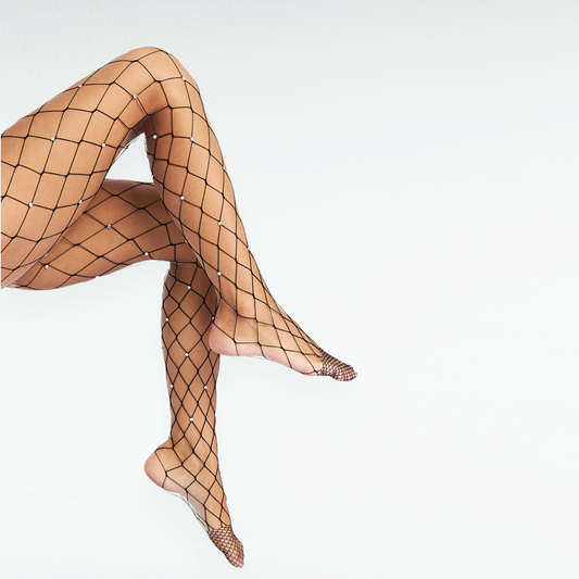 Wide Strass Fishnet Tights