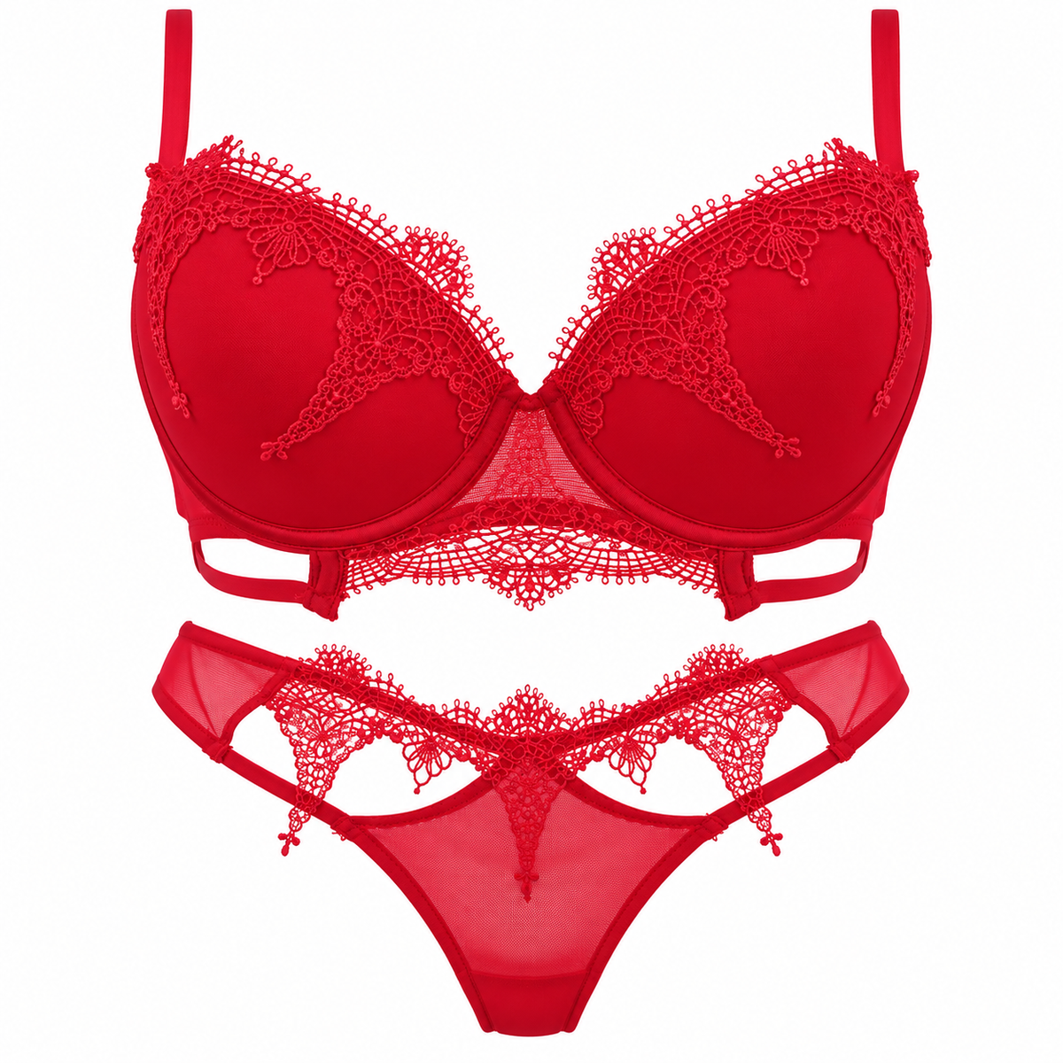 Amore Sheer Lace Balconette Bra & Panty Set
