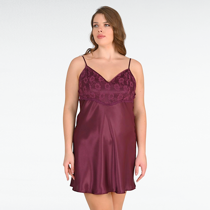 Elegant Plus Size Silk Nightgown