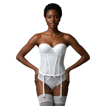 Lace Corset Bustier Garter Set