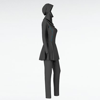Women's Muslim 2PC Burkini Swimsuit