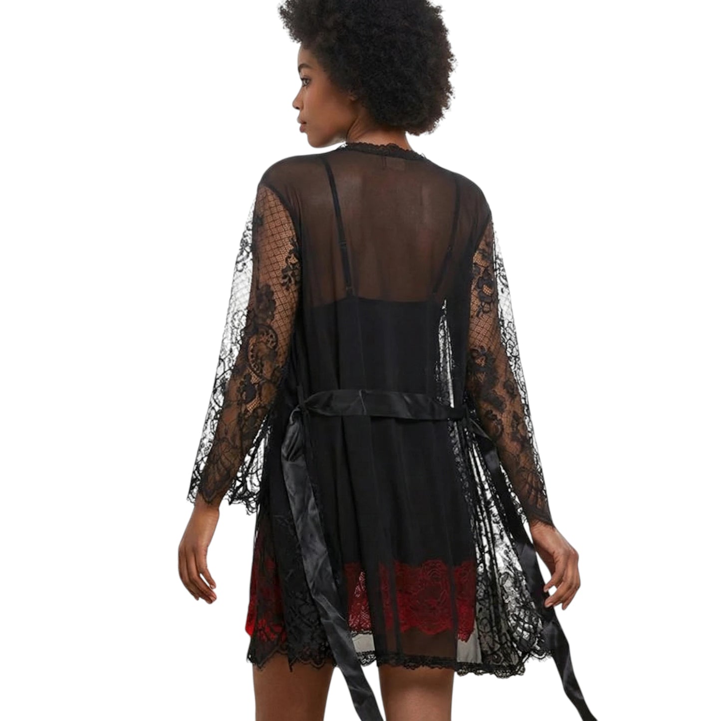 Midnight Muse Lace Babydoll Set
