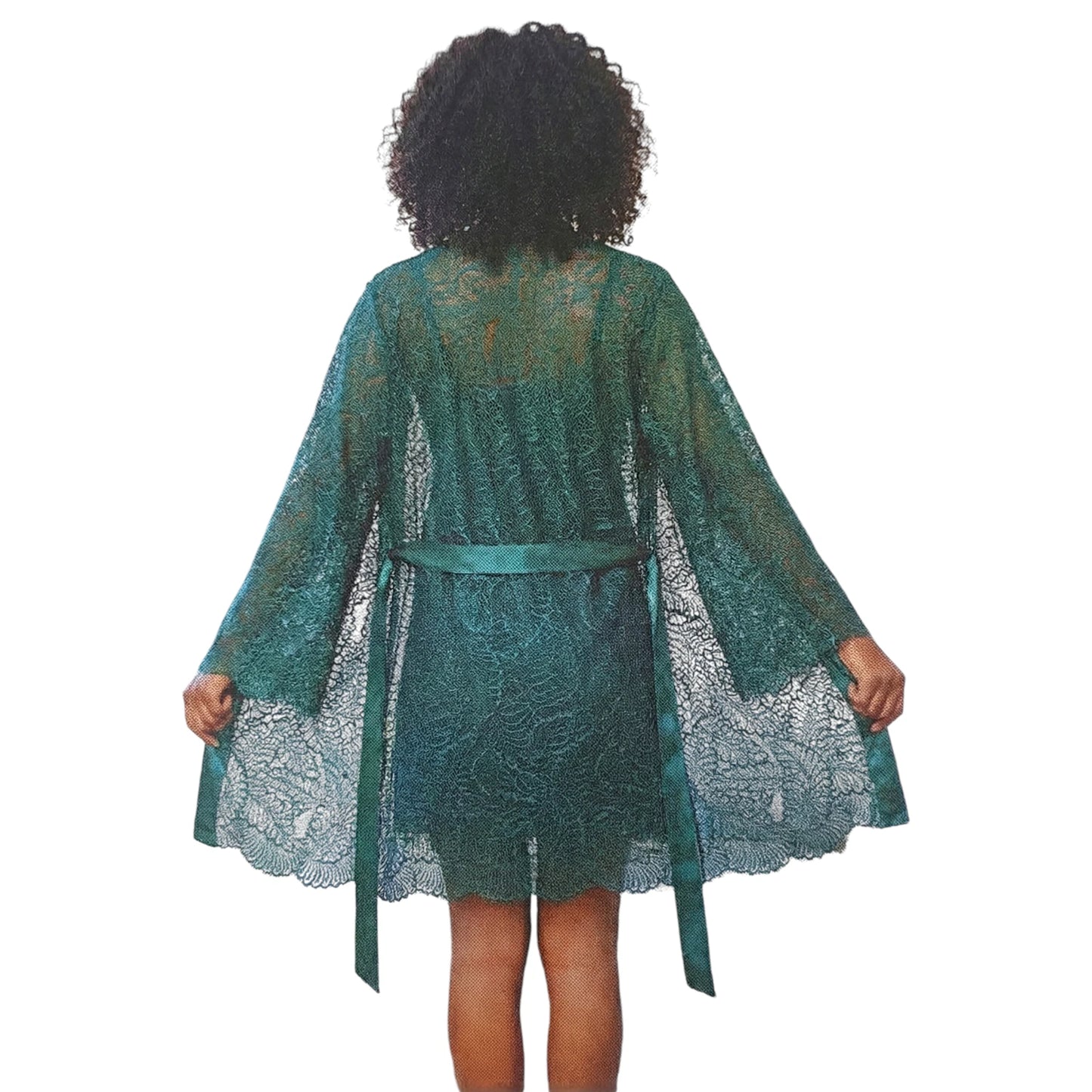 Allure Chemise, Robe, & G-String Set