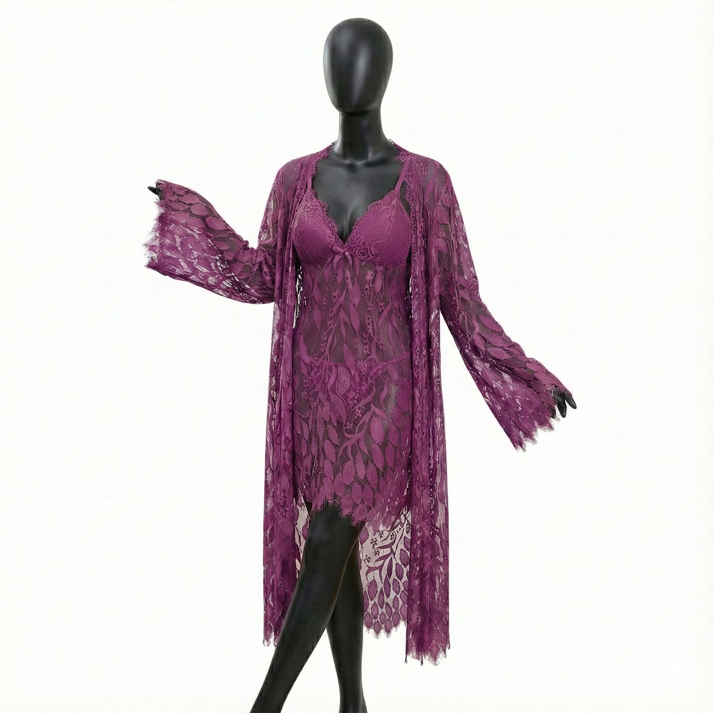 Botanica Sheer 3-Piece Babydoll Set