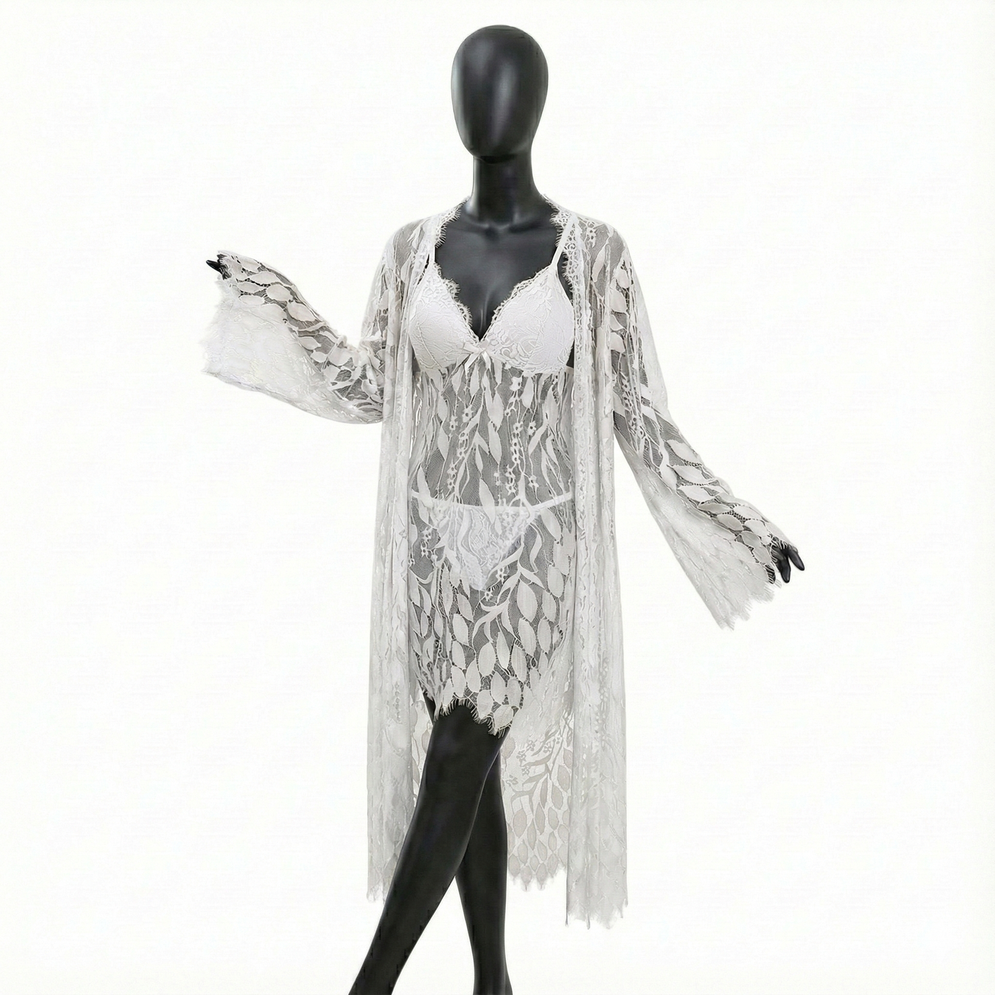 Botanica Sheer 3-Piece Babydoll Set