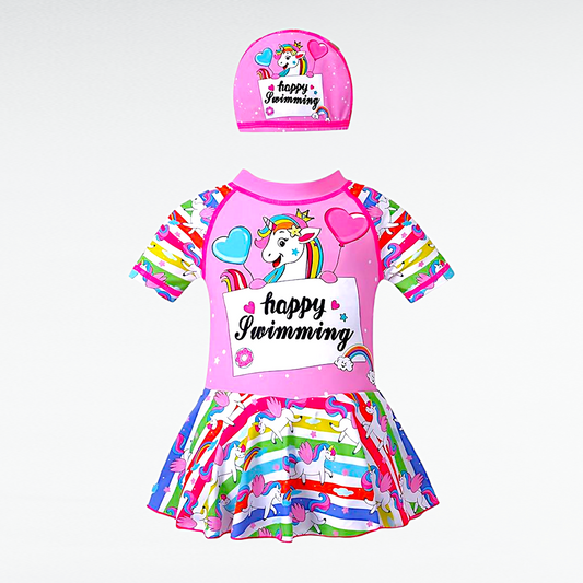 Girls' Unicorn Swimsuit