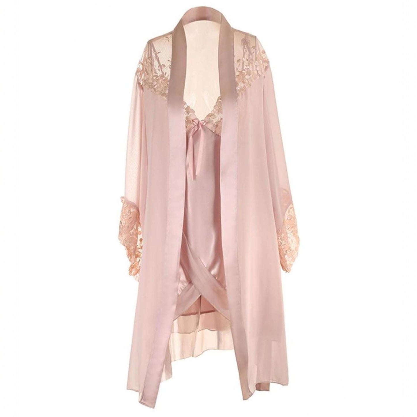 Ethereal Lace Luxe 2PC Gown Set