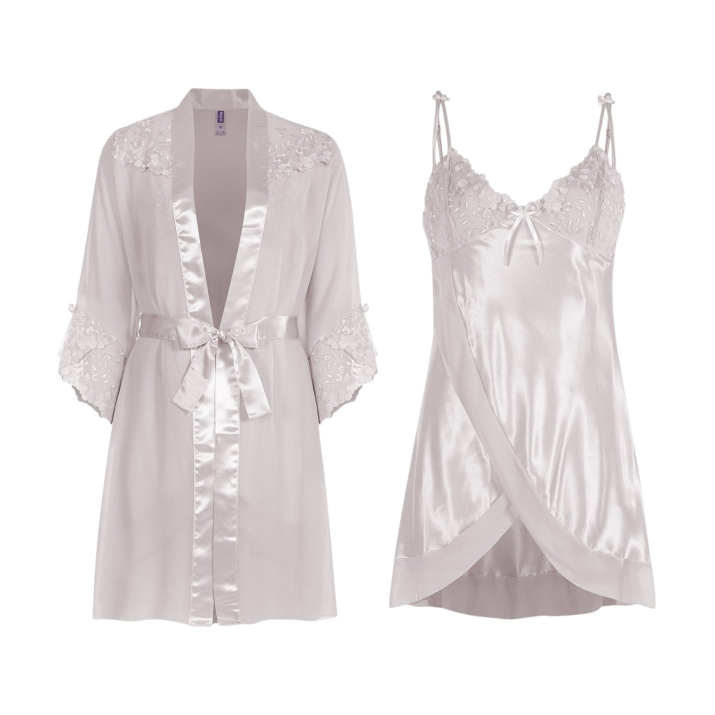 Ethereal Lace Luxe 2PC Gown Set