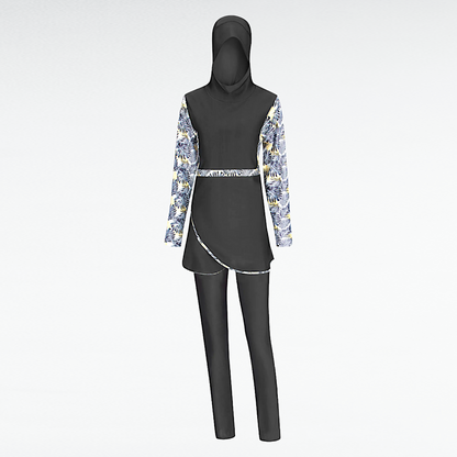 Women's Muslim 2PC Burkini Swimsuit