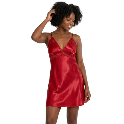 Amaryllis Satin 2Pc Gown Set
