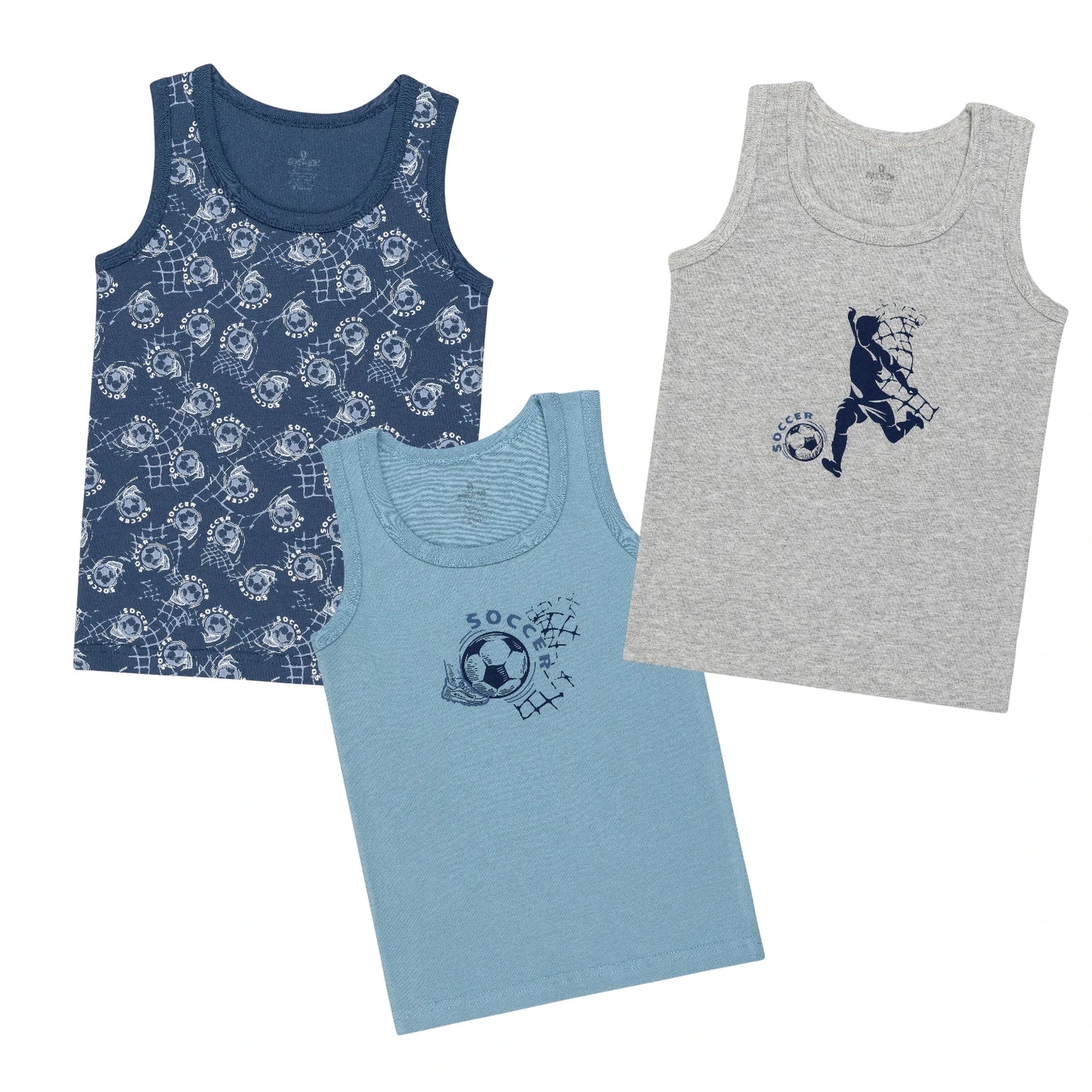Junior League Boys' Cotton Tank Tops – 3 Pack