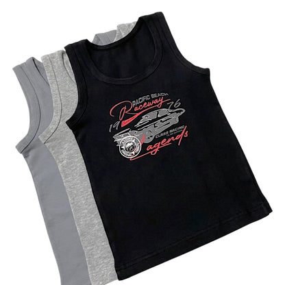 Fast Track Boys' Cotton Tanks – 3 Pack