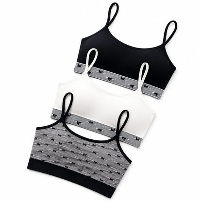Baykar Girls' Cotton Bralette - 3 Pack