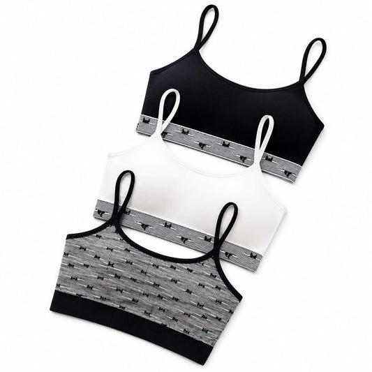 Baykar Girls' Cotton Bralette - 3 Pack