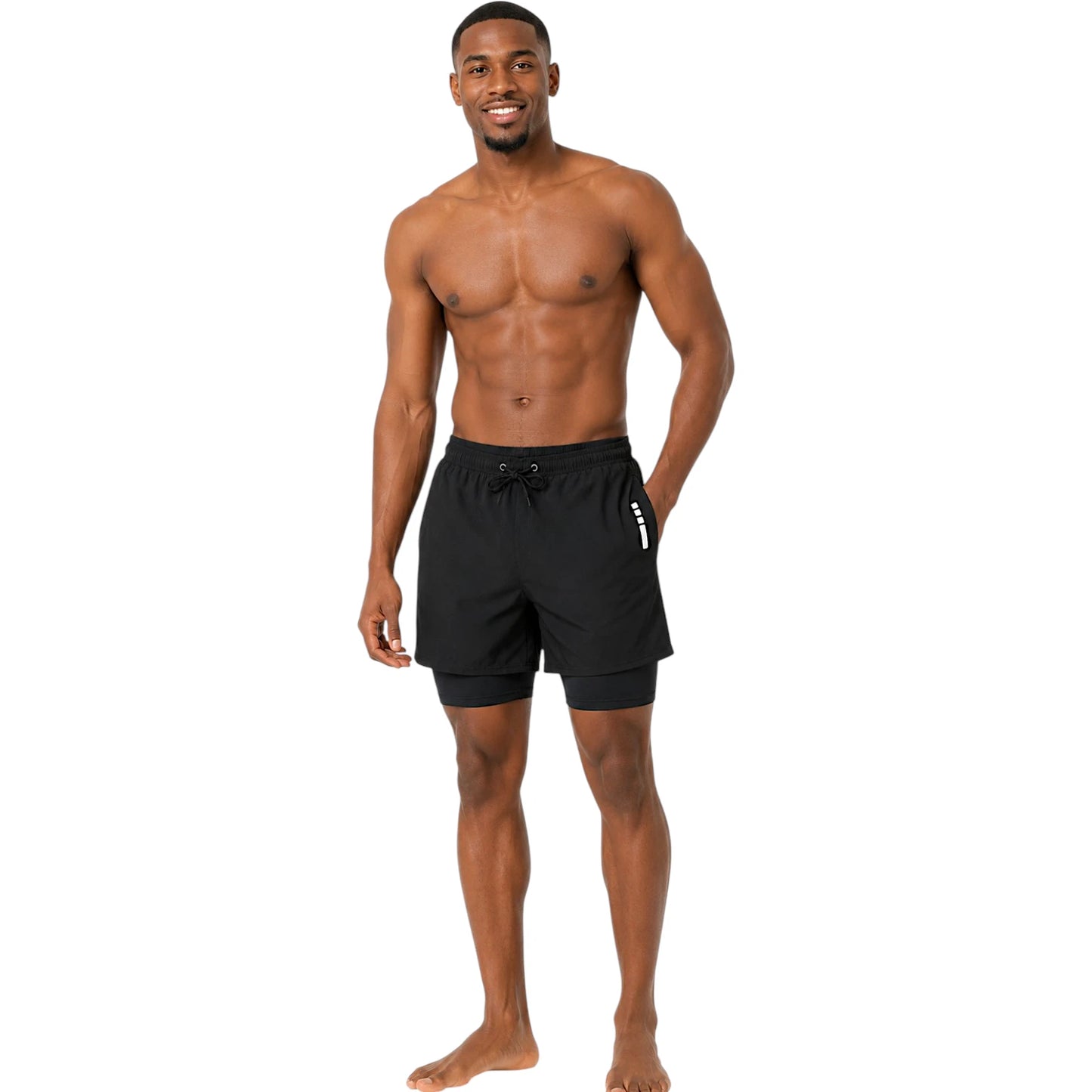 WaveFlex 2-in-1 Men's Compression Swim Shorts