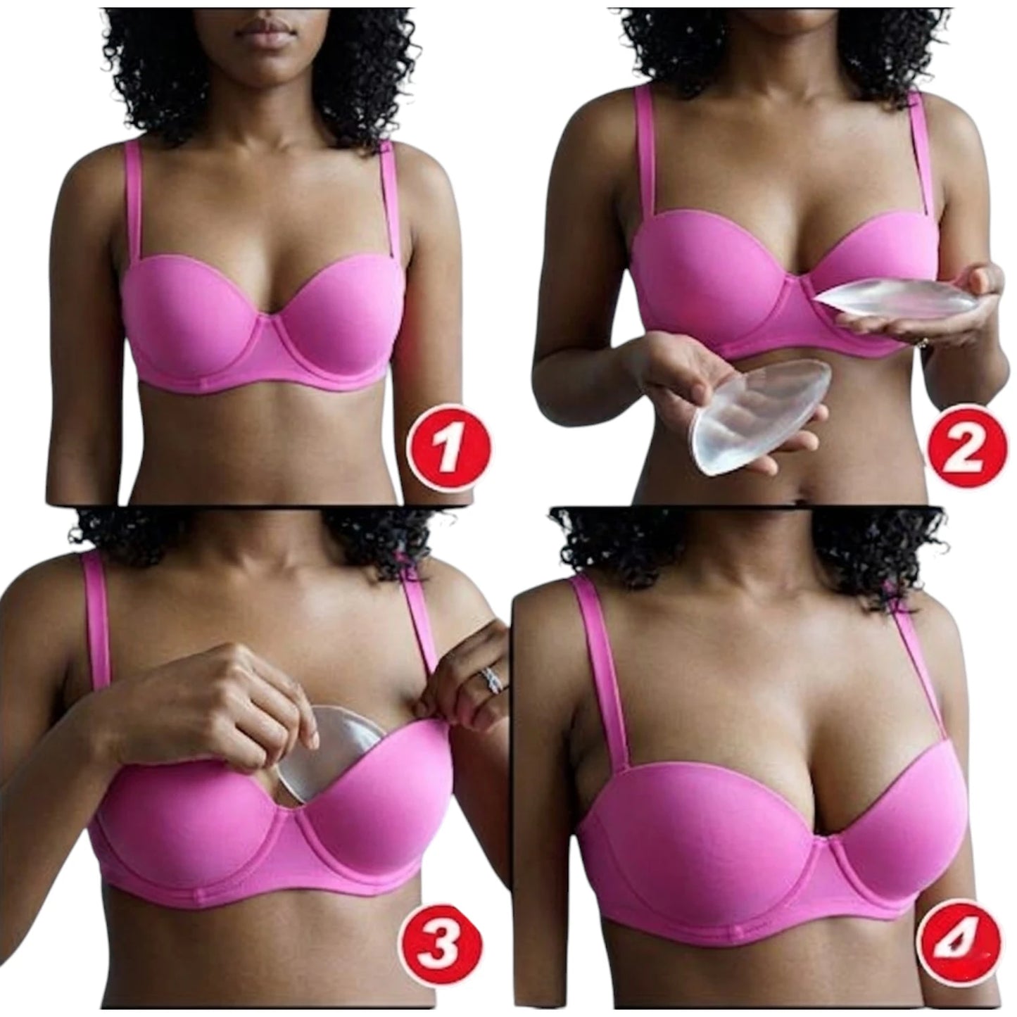 1 Pair Silicone Bra Inserts Push Up
