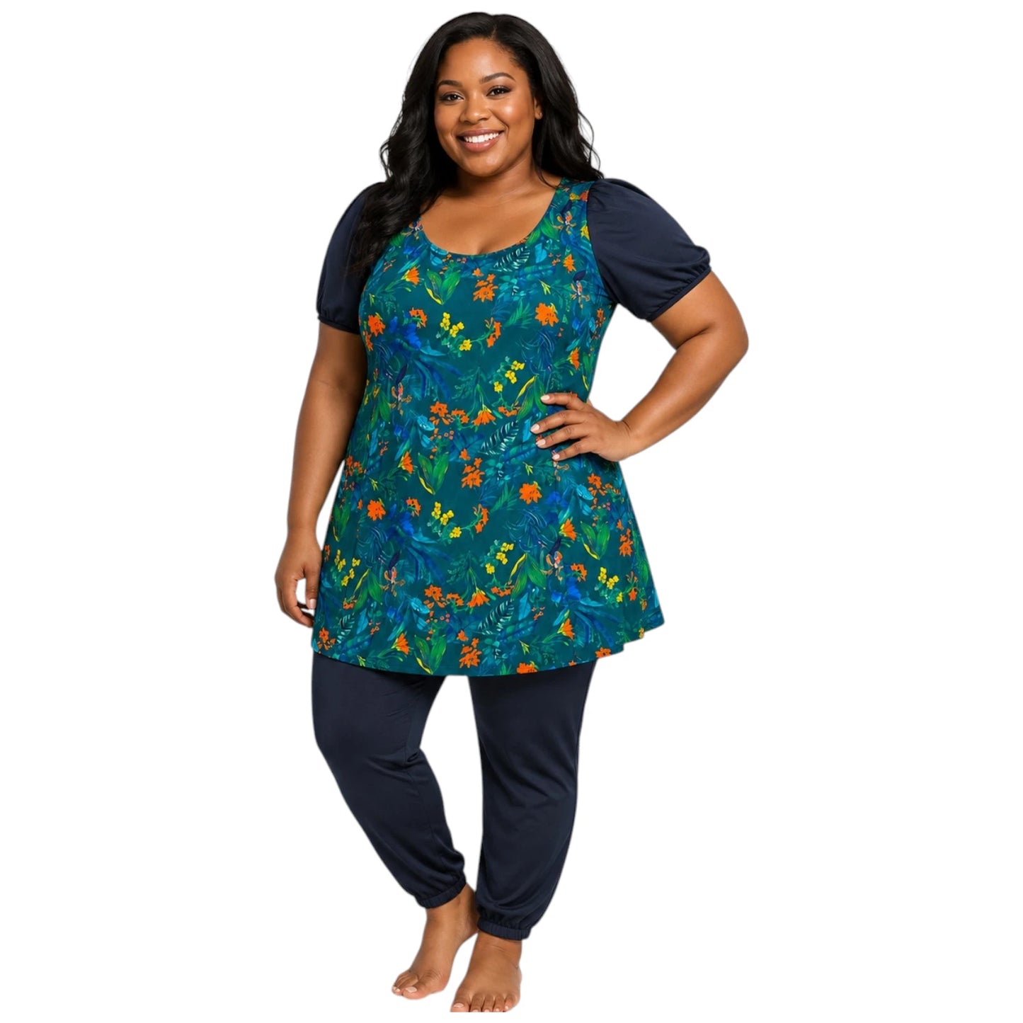 Samira Modest Swim Dress and Capri Set