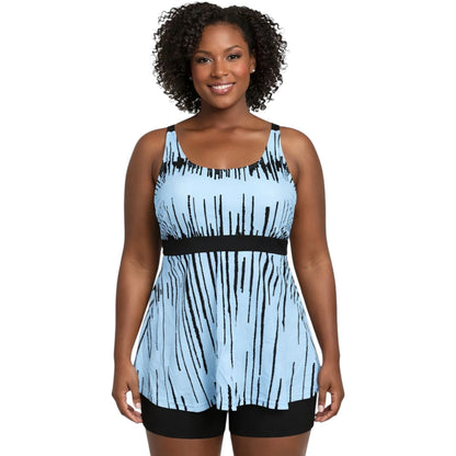 Blue Glacier 2PC Tankini Dress