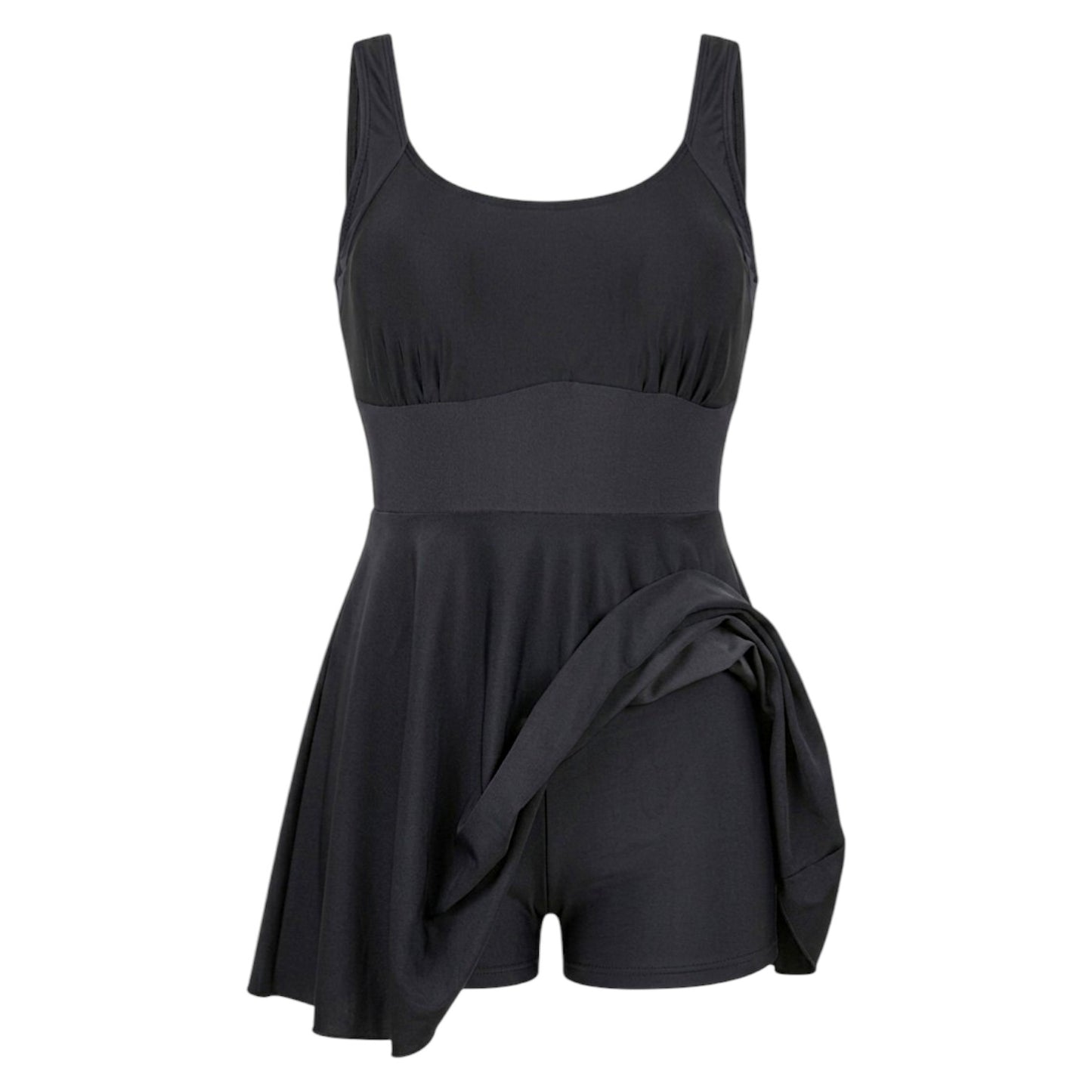 FlexCurve 1 PC Swimsuit Dress with Built-In Shorts