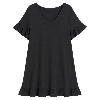 Breeze Ruffle Linen-Cotton Coverup